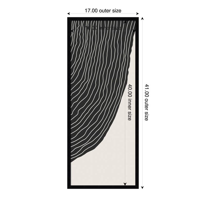 Amanti Art Framed Fabric Pinboard Minimal Line Design #1 by Jay Stanley Printed Bulletin Board - Board Size 16 x 40