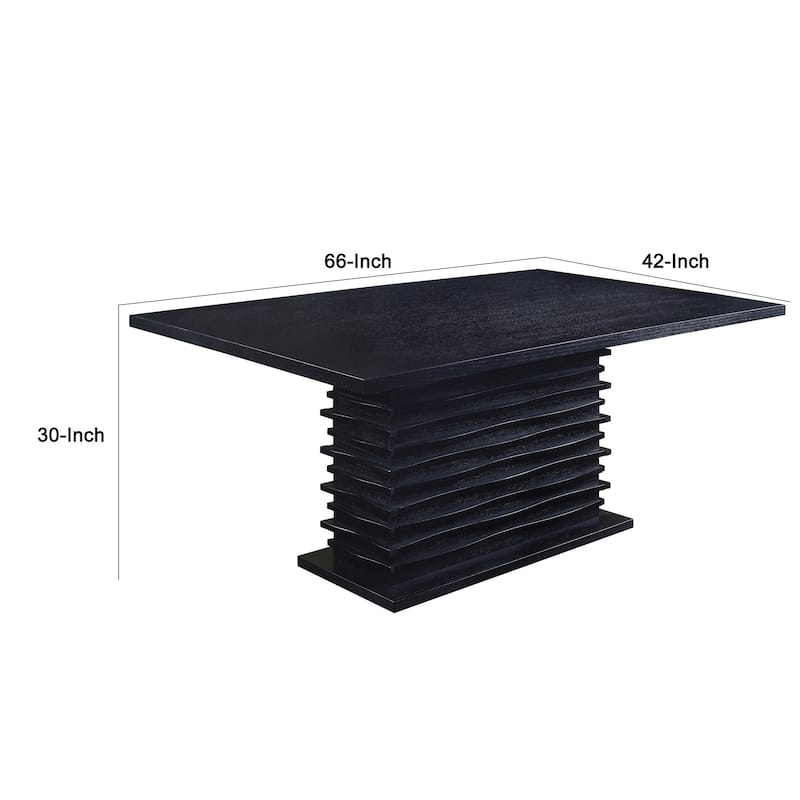 Elegantly Designed Wooden Dining Table, Black
