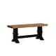 preview thumbnail 9 of 42, Eleanor Two-Tone Trestle Leg Wood Dining Bench by iNSPIRE Q Classic