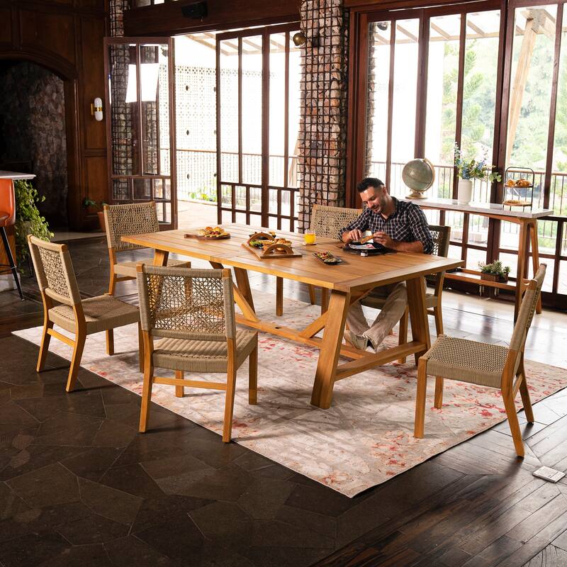 Cambridge Casual Finley 7-piece Teak Dining Set