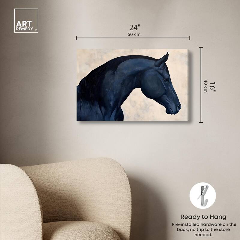 Blue Horse II Canvas by Art Remedy, Gallery Wrapped