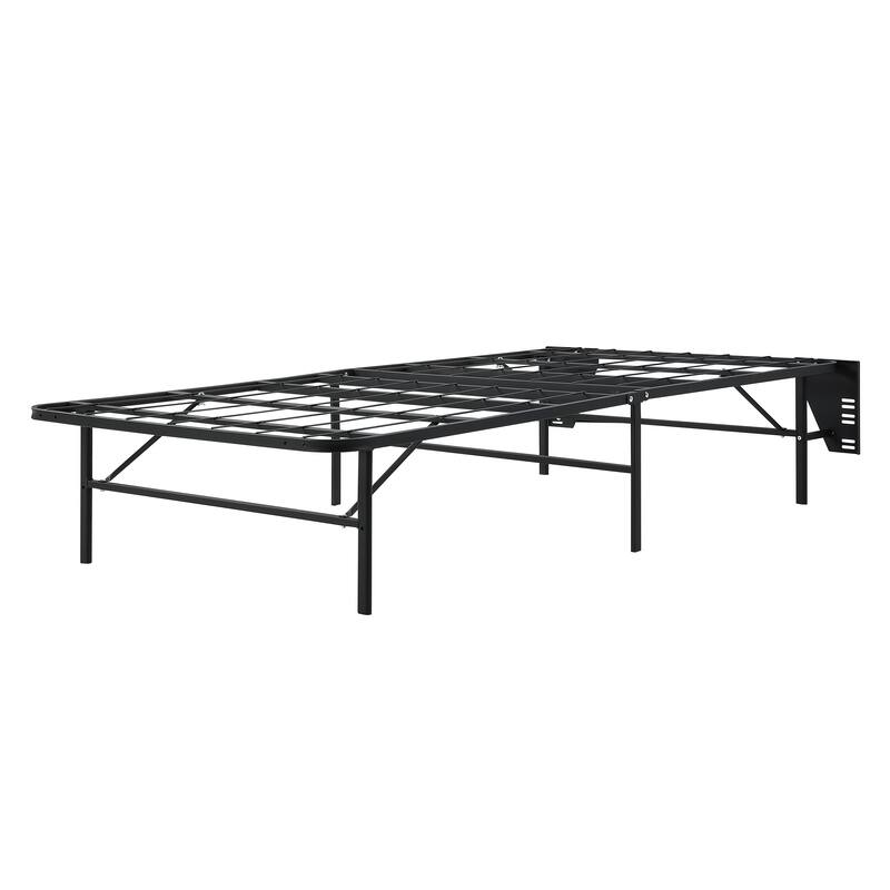 Twin Size Metal Platform Bed Frame with Foldable Design and 1000lb Capacity