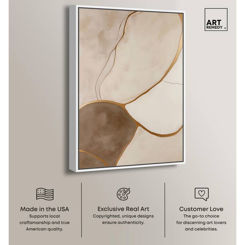 Taupe Terrain I Canvas by Art Remedy
