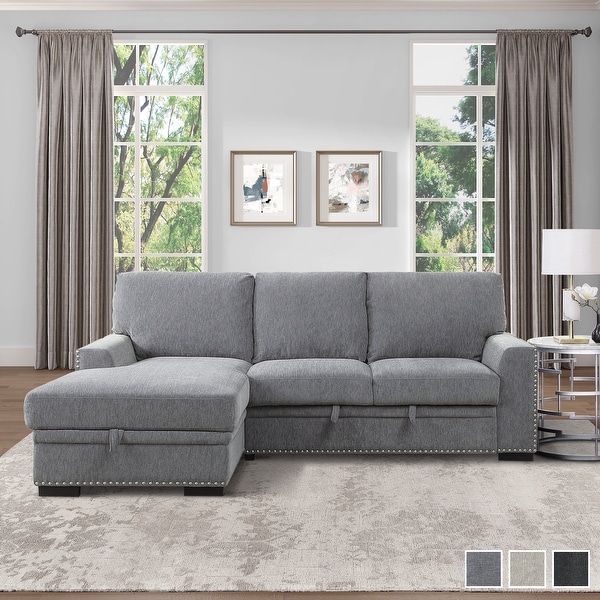 Sectional with shop pull out chaise