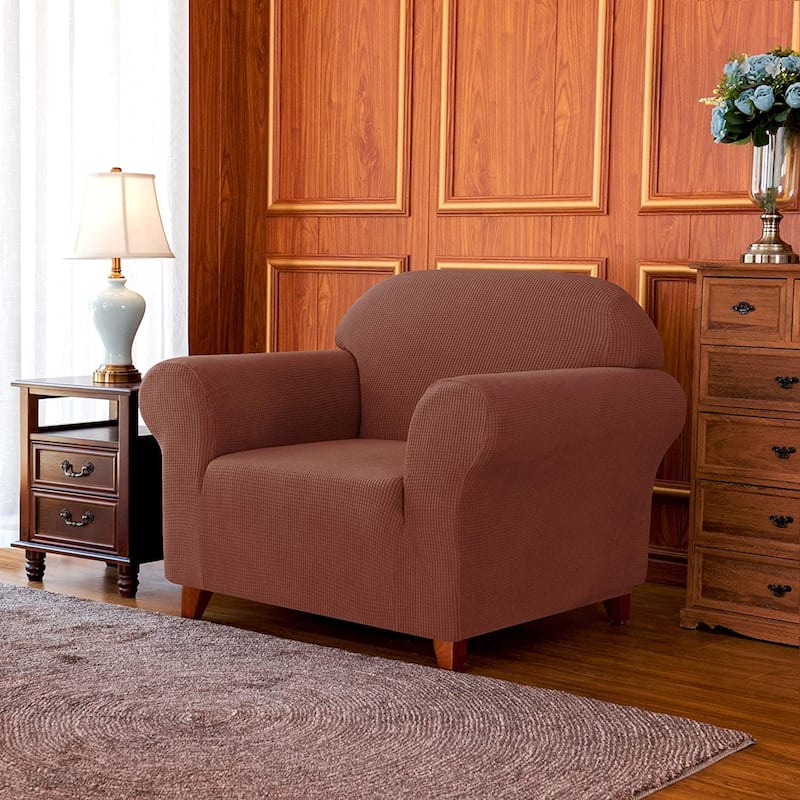 Subrtex 1 Piece Armchair Slipcover Stretch Spandex Furniture Protector - Brick