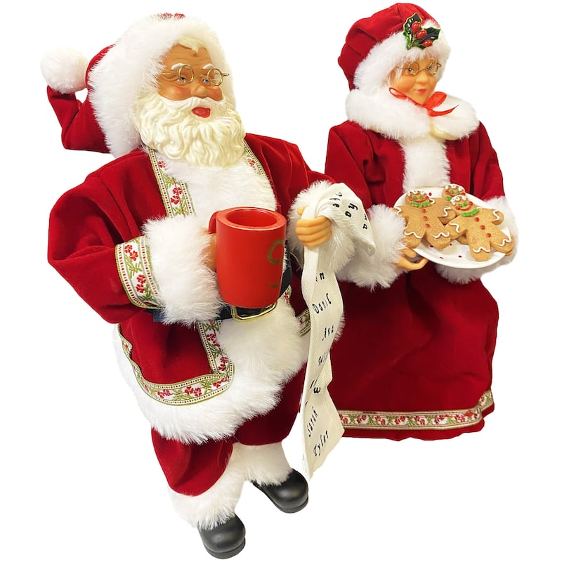 12" Mr. and Mrs. Claus, Set of 2