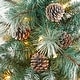 preview thumbnail 3 of 3, 44" Frosted Artificial Christmas Tree with 50 Lights in Tower Planter