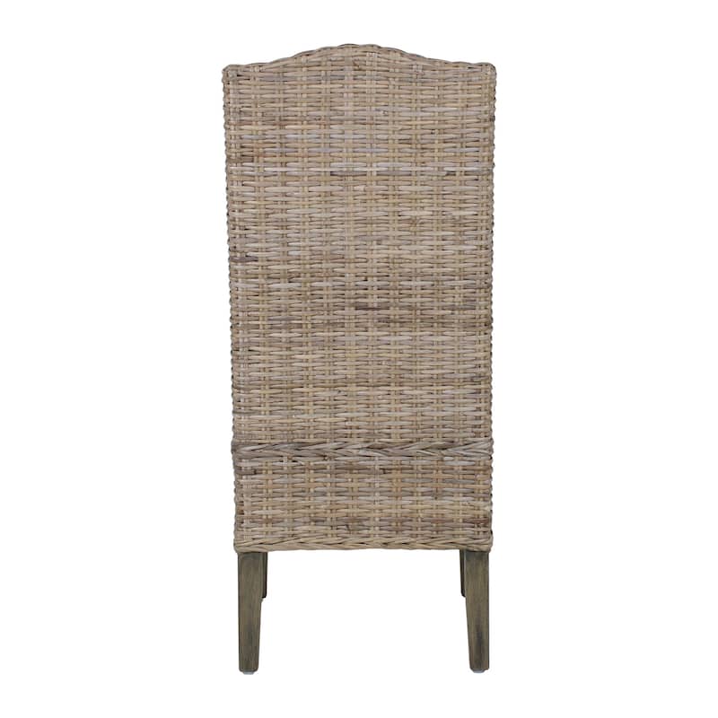 Natural Rattan Cushioned Dining Chairs By - Set Of 2 by East at Main