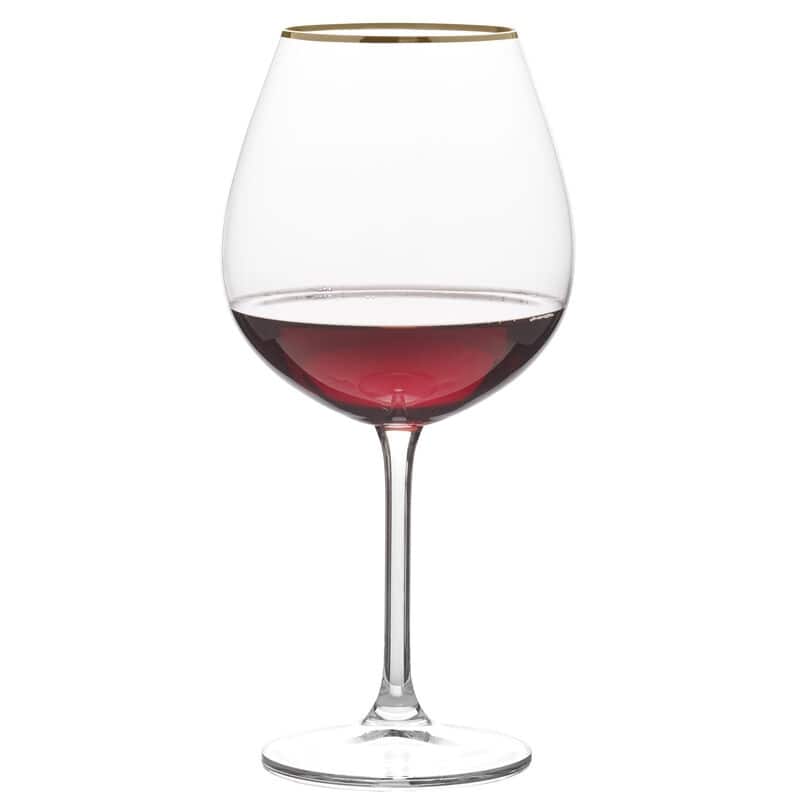 Mikasa Julie Gold Set of 4 Wine Glasses
