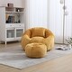 preview thumbnail 24 of 30, Modern Bean Bag Chairs, Comfy Round Chair for Adults with Ottoman, Leisure Single Sofa Reading Chair with Pillow