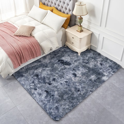 Fluffy Bedroom Rugs Indoor Shaggy Plush Area Rug