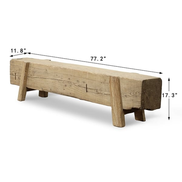 Approx 76-80 Inches Wide Vintage House Beam Bench Weathered Natural ...
