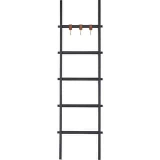 Mango Wood Throw Rug Hanging Ladder - 72