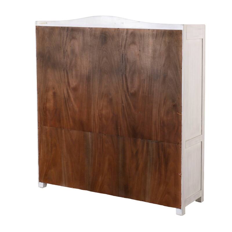 Bem Bookcase w Trundle Bench, 3 Woven Basket, 8 Cubbies, White 57 Inch