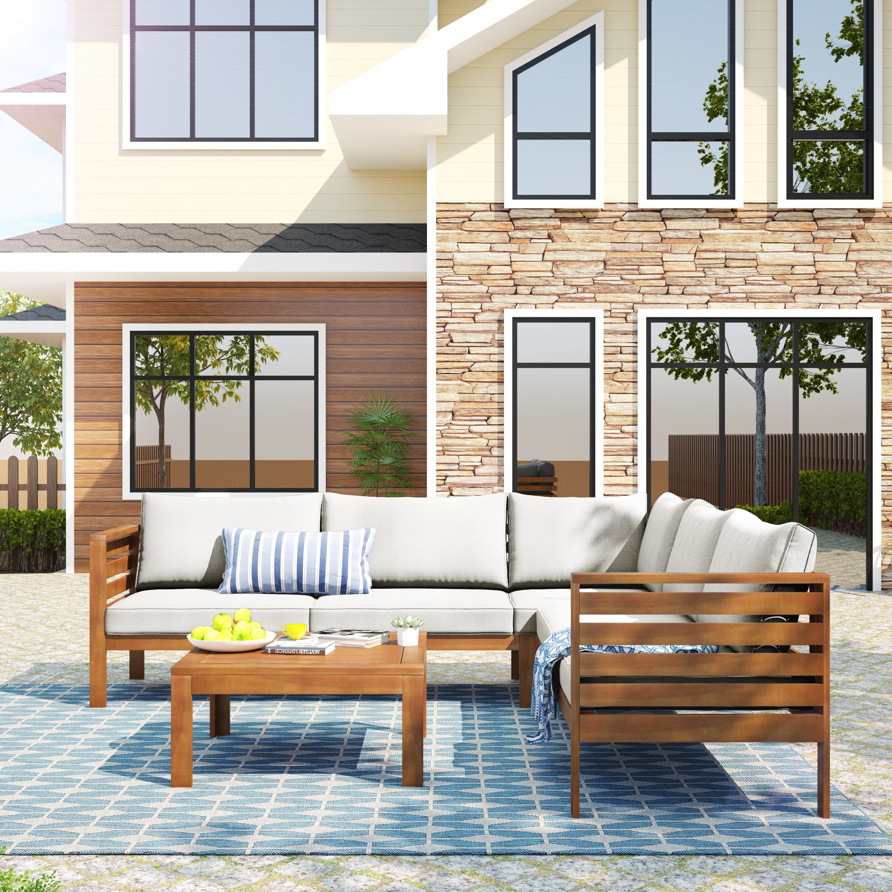 Garden wooden sofa new arrivals set