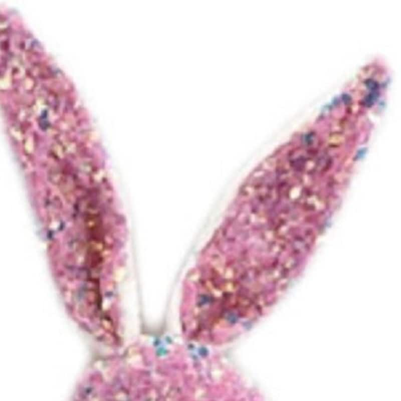 HomeRoots 20" Pink and White Fabric Bunny Rabbit Sitting Gnome - 4.5' X '20.1' X '5.9