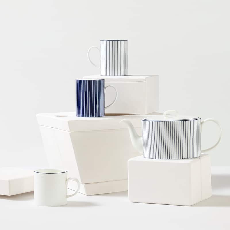 Wedgwood Gio Blue Mug 9.9floz, Blue Line