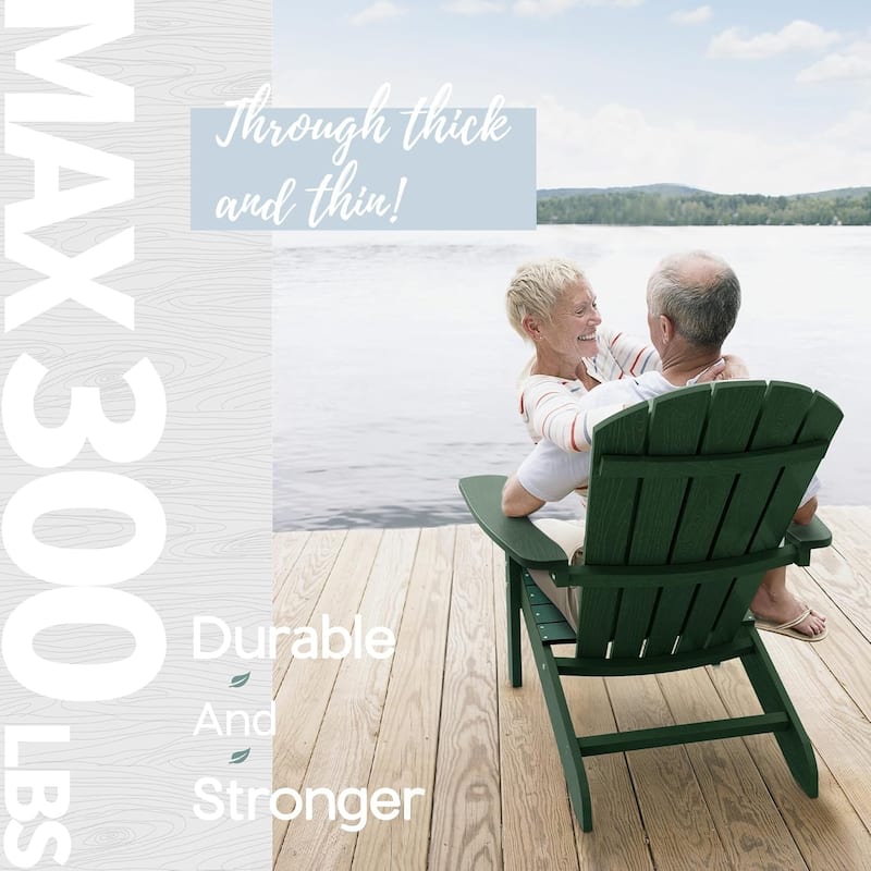 WINSOON All Weather HIPS Outdoor Plastic Adirondack Chairs