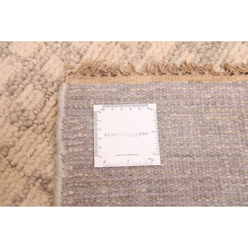 ECARPETGALLERY Hand-knotted Tangier Ivory Wool Rug - 5'7 x 8'2