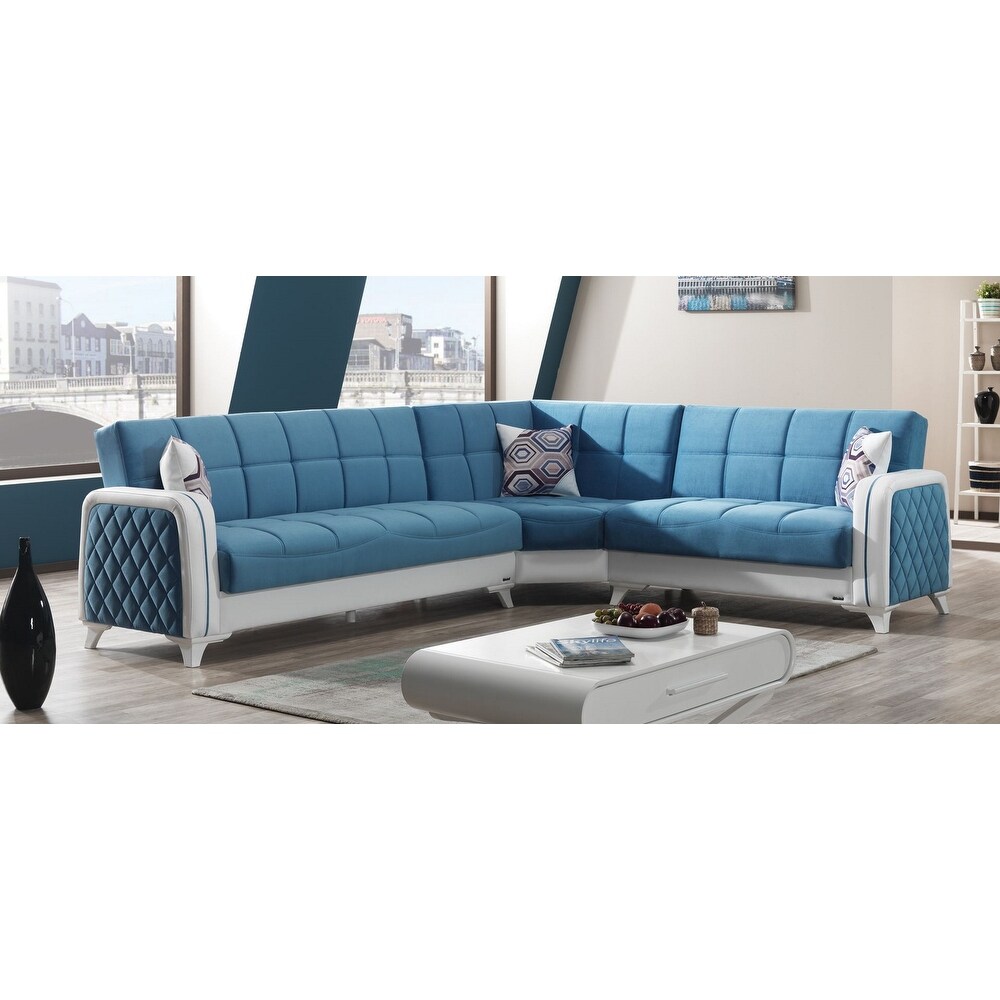 Shop Elliot Living Room Modern Sectional Convertible Sleeper Sofa Overstock 31696985