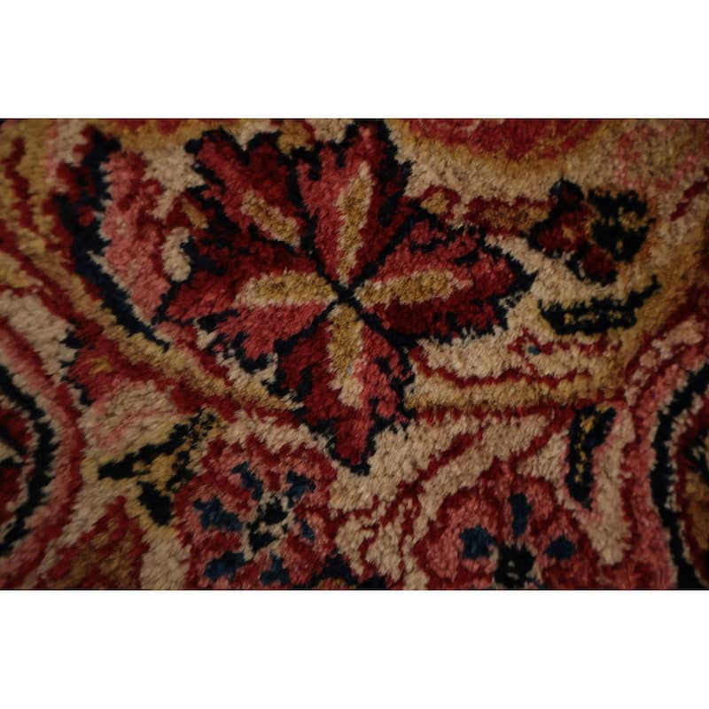Hand Knotted Oriental 100% Wool Carpet Traditional Floral Red Mahal Area Rug - 13' 10'' X 10' 4''
