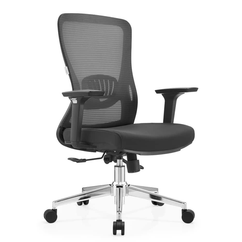 Adorit Modern Swivel Office Desk Chair with Wheels and Adjustable Arms, Soft Cotton Upholstered Home Office Computer Task Chair