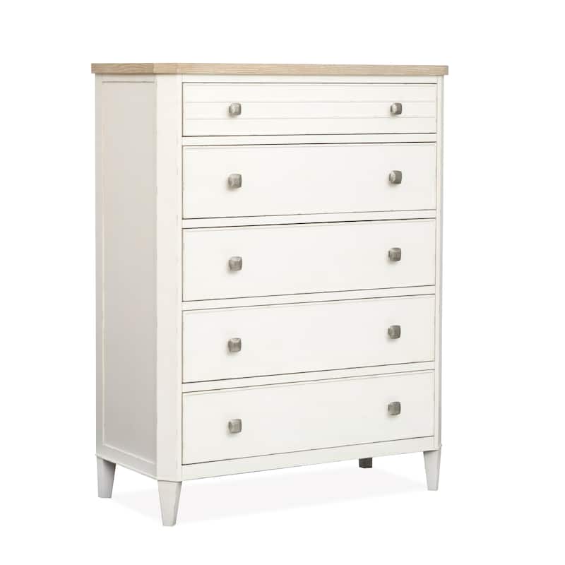 Salt Life Home Echo Isles Sea Pearl and Driftwood Drawer Chest - 5-drawer