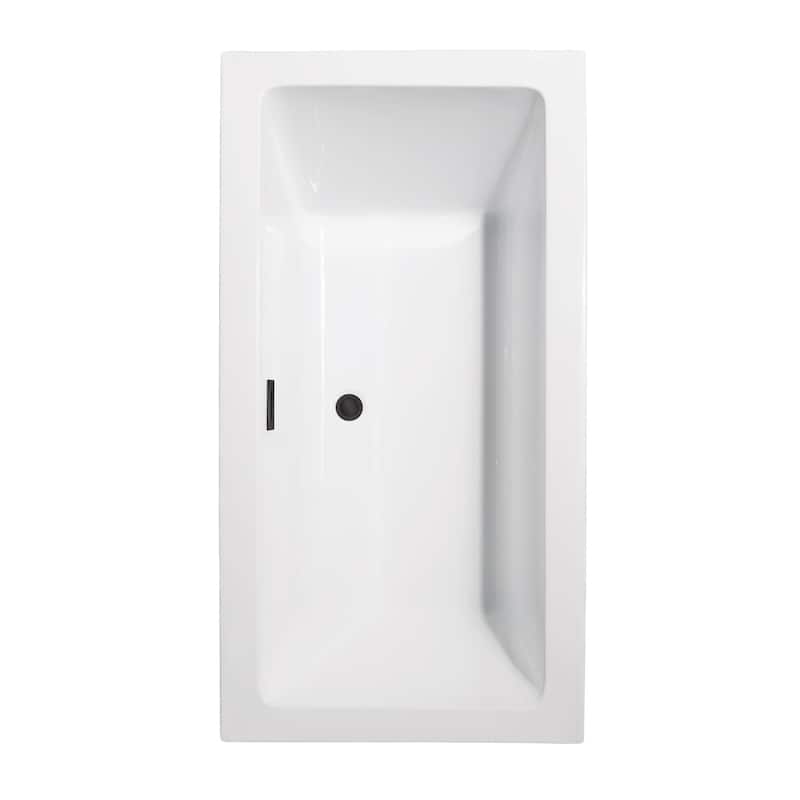 Wyndham Collection Melody 60" Free Standing Acrylic Soaking Tub with