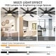 preview thumbnail 27 of 38, 65" Integrated LED White Dimmable Ceiling Fan with Light and Remote - 65" D x 65" W x 13.4" H