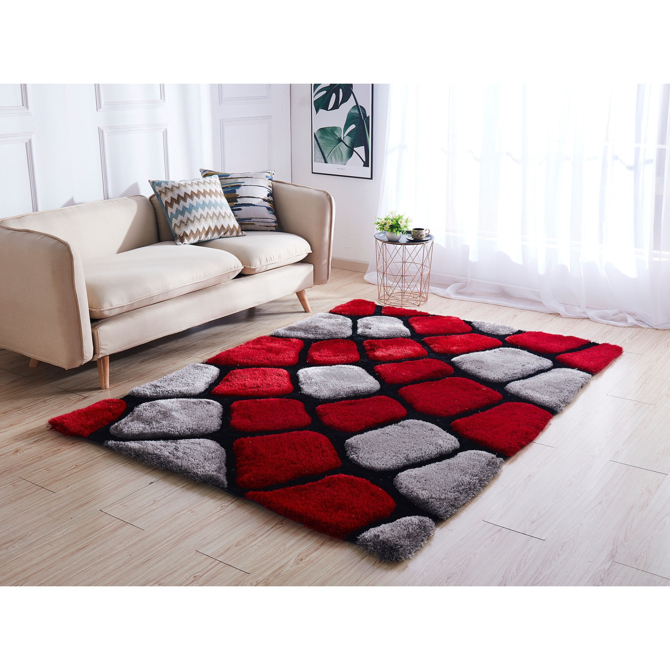 Shop For Mateos Shag Collection Stone Area Rug Get Free Delivery On Everything At Overstock Your Online Home Decor Store Get 5 In Rewards With Club O 30342562