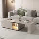preview thumbnail 5 of 12, Modern Extendable Coffee Table with Storage Drawers, Motion Sensor LED Lights, Open Shelves and Soft-Close Storage