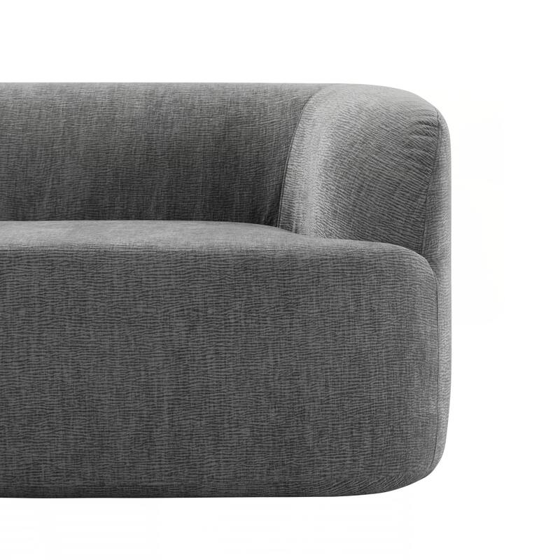 Upholstered Sofa with Pillows, No Assembly Curved Cloud Couch with High-Density Foam
