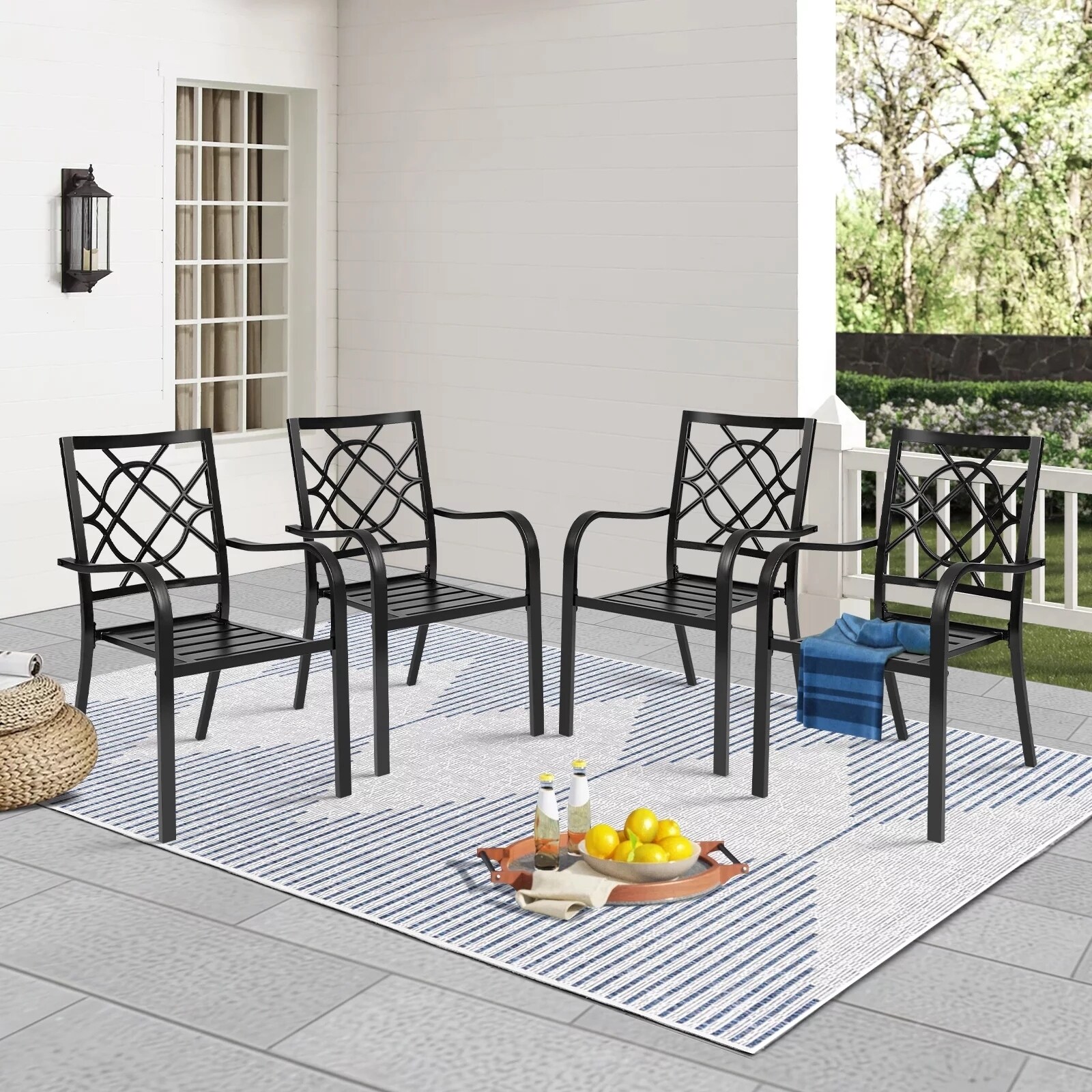 metal outdoor stackable chairs
