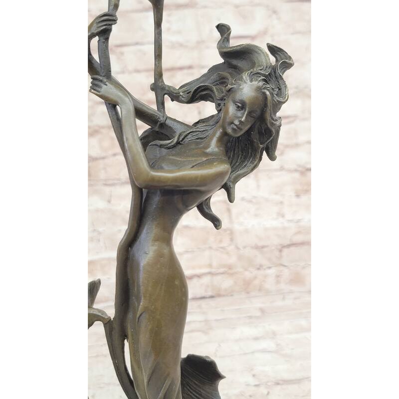 Art Deco Sculpture Goddess Of Beauty Woman Bronze Statue Figurine Hot Cast Sale