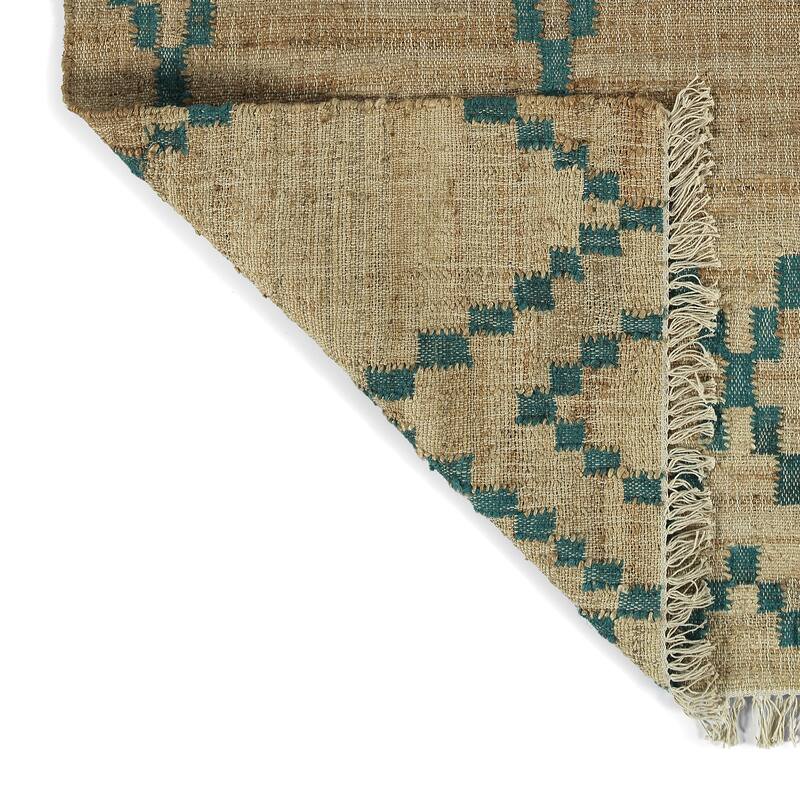 Natural Jute Black Hand-Made Indoor Area Rug
