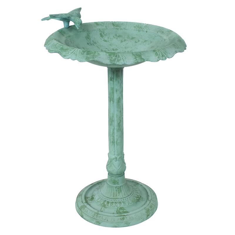 Sunnydaze Garden Visitor Metal Bird Bath - 22.75" H