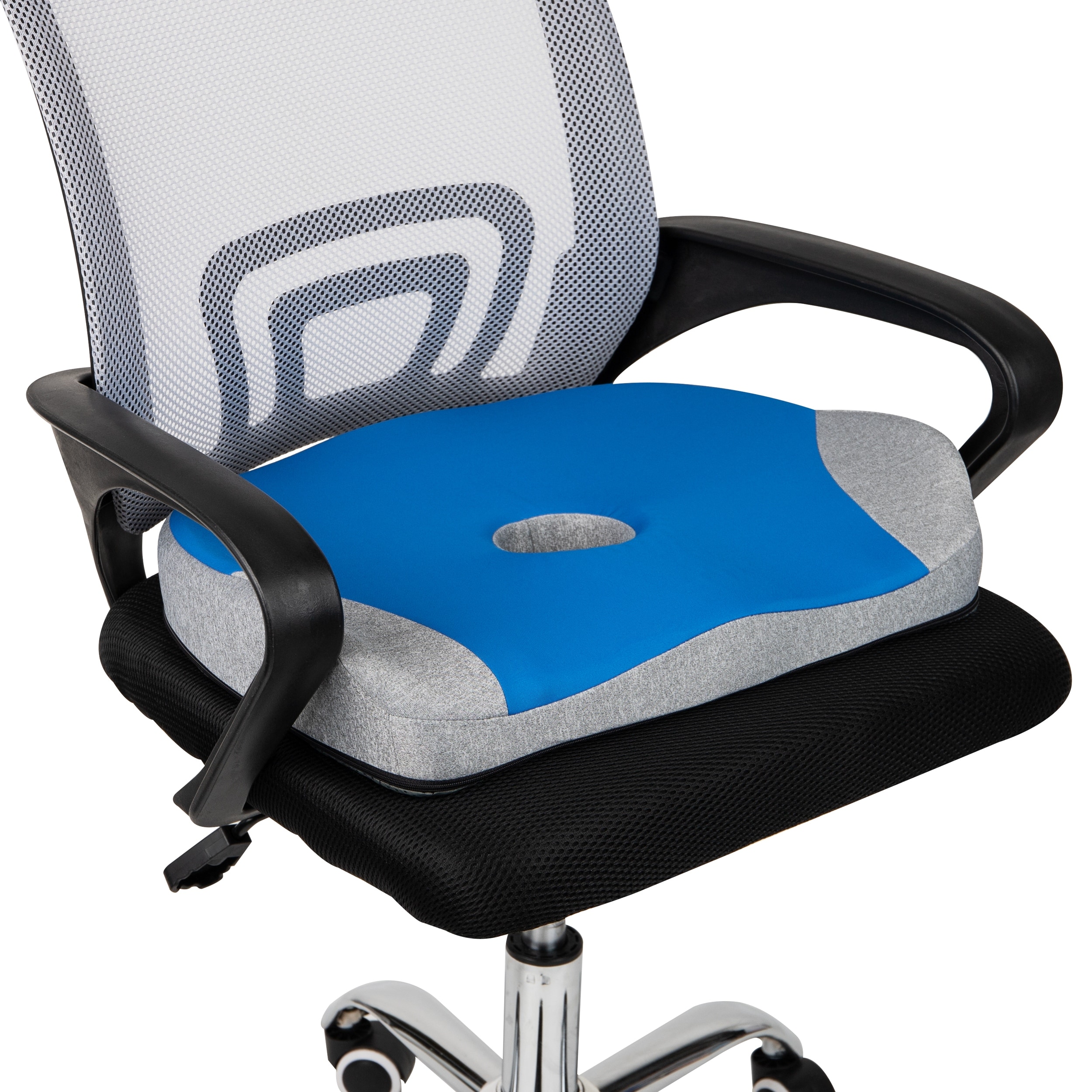 Mind Reader Harmony Collection, Ergonomic Seat Cushion, Lower Back Pressure  Relief, Memory Foam with Gel Core, Blue - Bed Bath & Beyond - 38170321