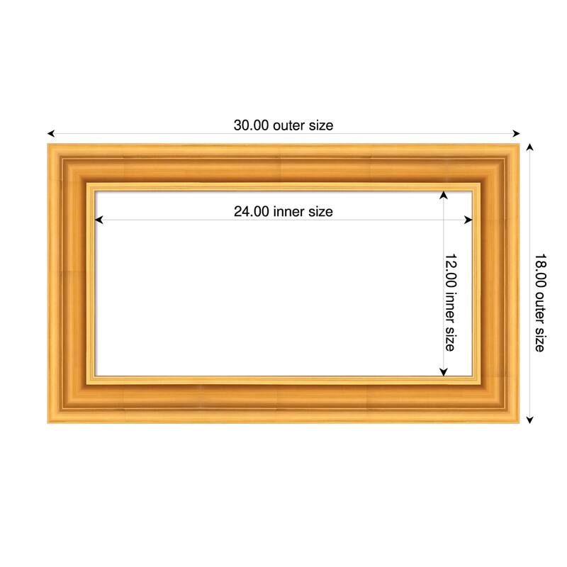 Sierra Framed Dry Erase Magnetic Board - 30 x 18 in - Sierra Gold