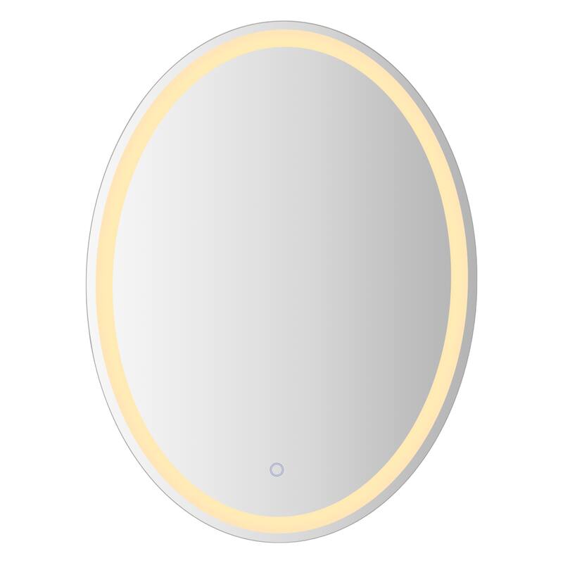 Remy 27" Frameless Anti-Fog Front/Back-lit Tri-color LED Bathroom Vanity Mirror with Smart Touch Control - by JONATHAN Y - 28" x 36"