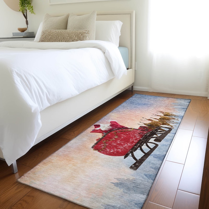 Premium Washable Super Santa Sleigh Soft Mayfield Rug - Multi - 2' 3" x 7' 6" - Runner
