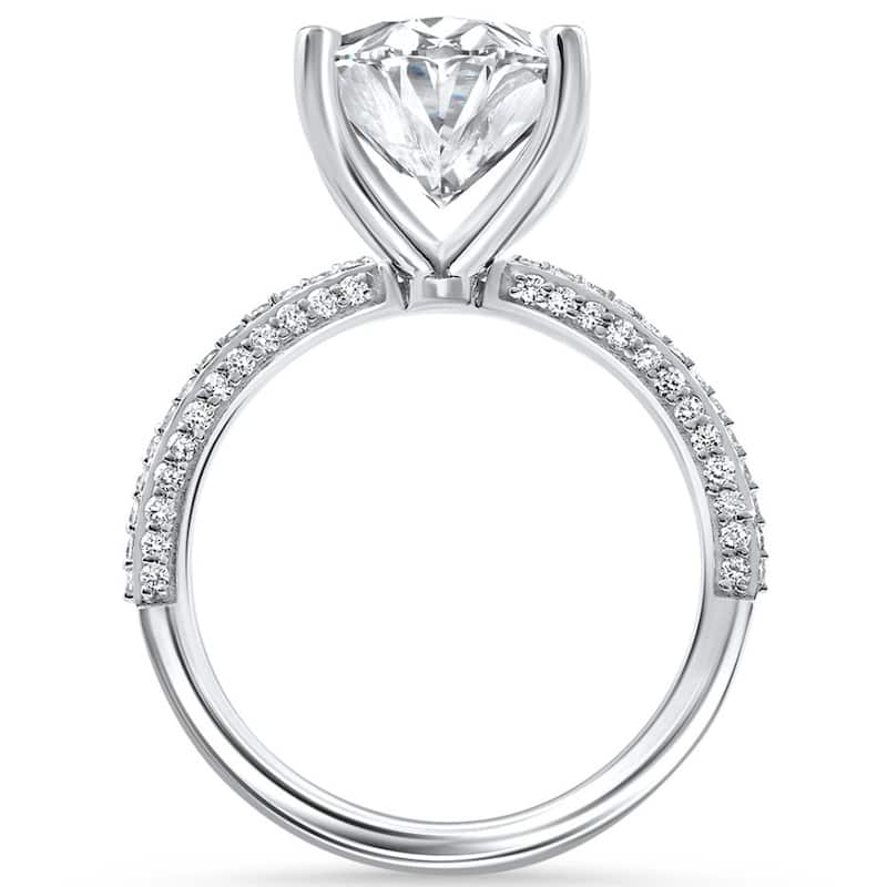 Bliss Diamond Certified 3.44Ct Cassidy Radiant Cut Diamond Engagement Ring Gold Lab Grown