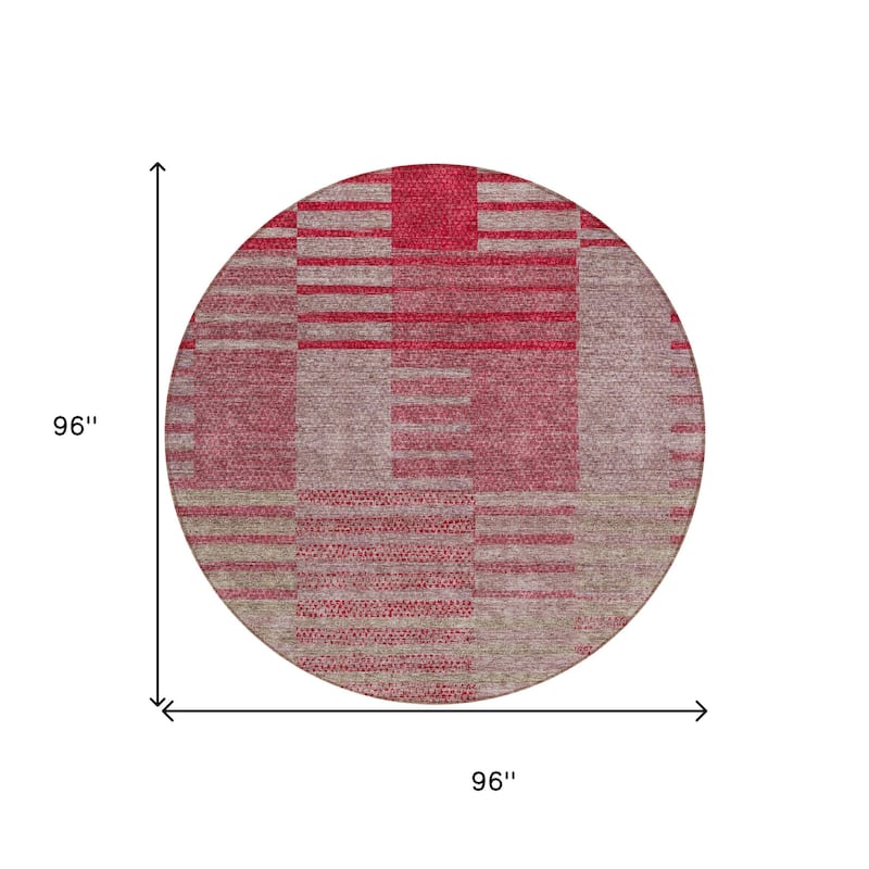 HomeRoots Striped Modern Rectangle Outdoor Rug