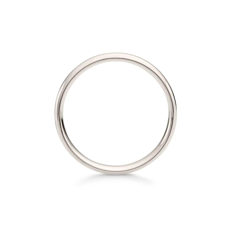 Clover White Gold Comfort Fit Wedding Band