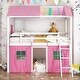 preview thumbnail 20 of 36, Playhouse Design Impression & Beautiful Full Size Bunk Wood House Bed with Elegant Windows, Sills and Tent