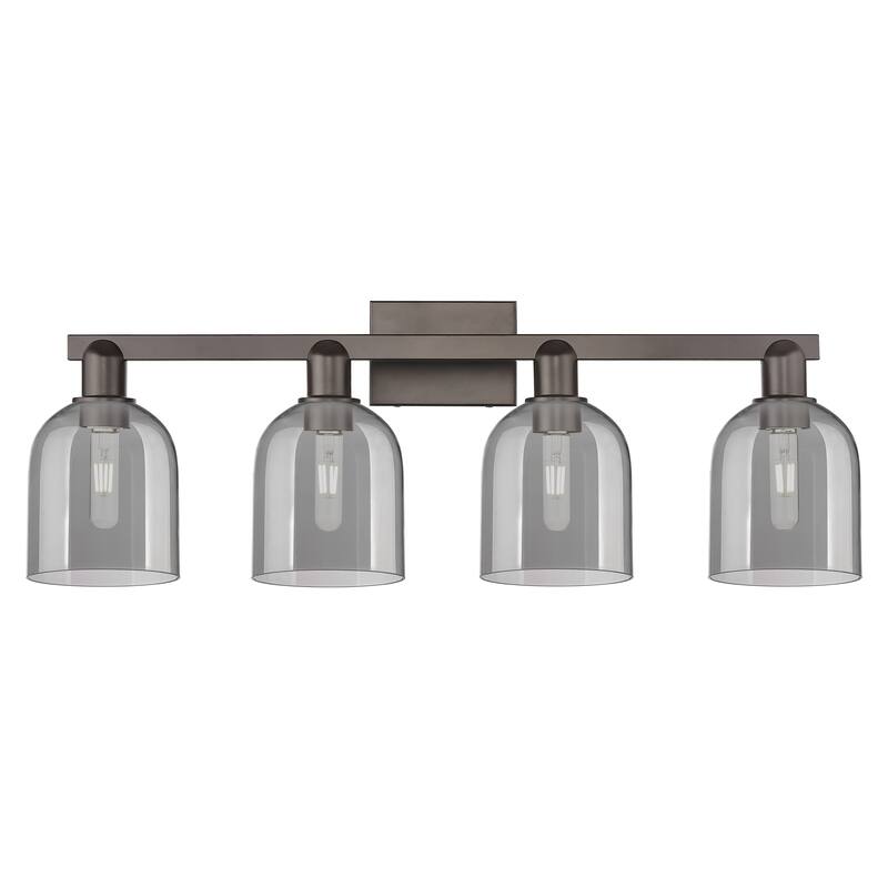 Innovations Lighting Endless Possibilities Arcadia - Bella - 4 Light 33" Bath Vanity Light - Oil Rubbed Bronze/Light Smoke