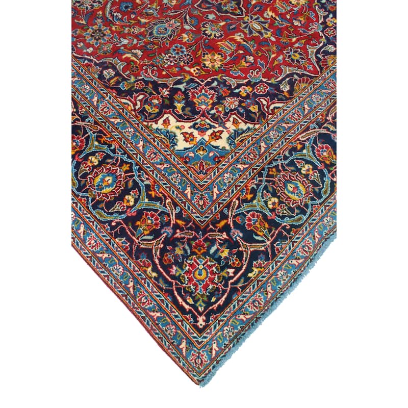 Vintage Distressed Nourbese Red/Navy Rug - 6'10" x 10'2"