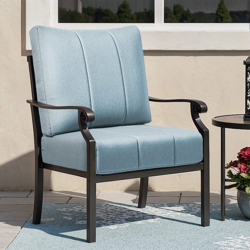 Ivora 24" W x 24" D x 6" T Water & Fade Resistant Outdoor Lounge Chair Replacement Cushion Set