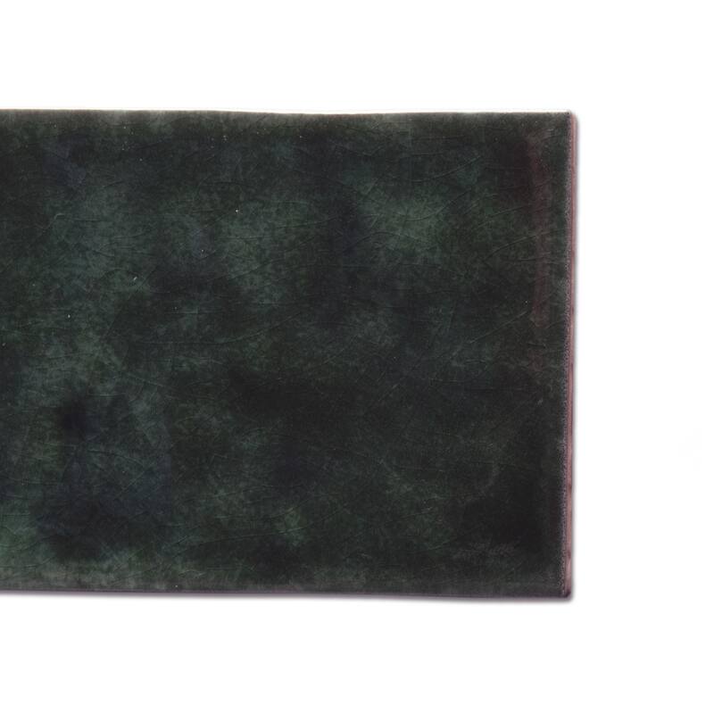 Merola Tile Menorca Forest Black 2-1/2" x 12-7/8" Ceramic Wall Tile