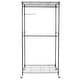 preview thumbnail 1 of 6, Closet Organizer Garment Rack Clothes Hanger Home Shelf Black