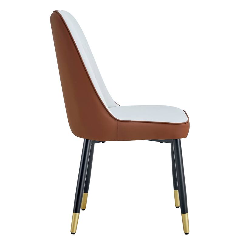 Dining Chair Side Chair Kitchen Chair Brown Vanity Chair Leisure Chair Accent Chair Office Chair with Metal Legs